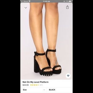 Fashion Nova block platform heels